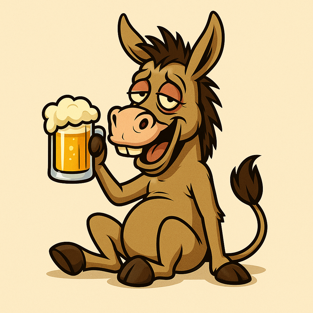 Drunk Donkey Mascot